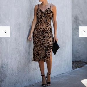 Kendra Burnout Leopard Midi Dress Vici